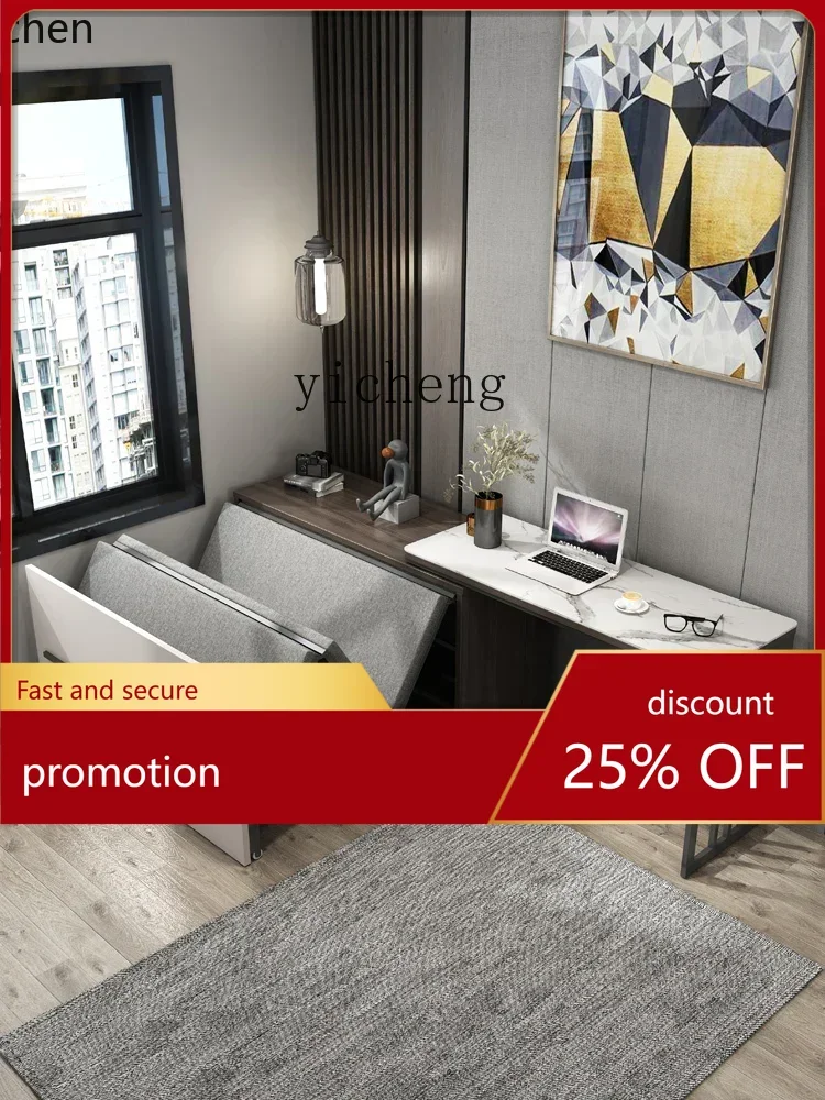 

YFY Multi-Functional Corner Bookcase Desk Integrated Corner Computer Office Invisible Retractable Folding Bed