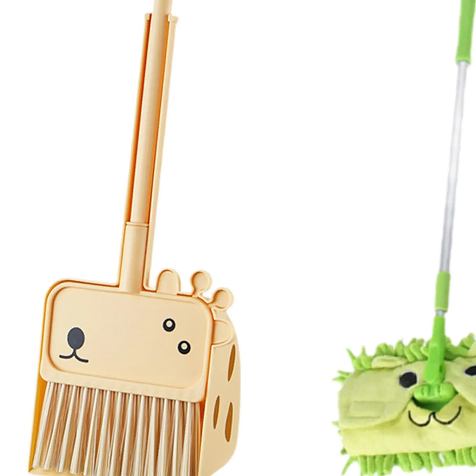 3Pcs Mini Broom with Dustpan Mop Little Housekeeping Helper Set Role Playing