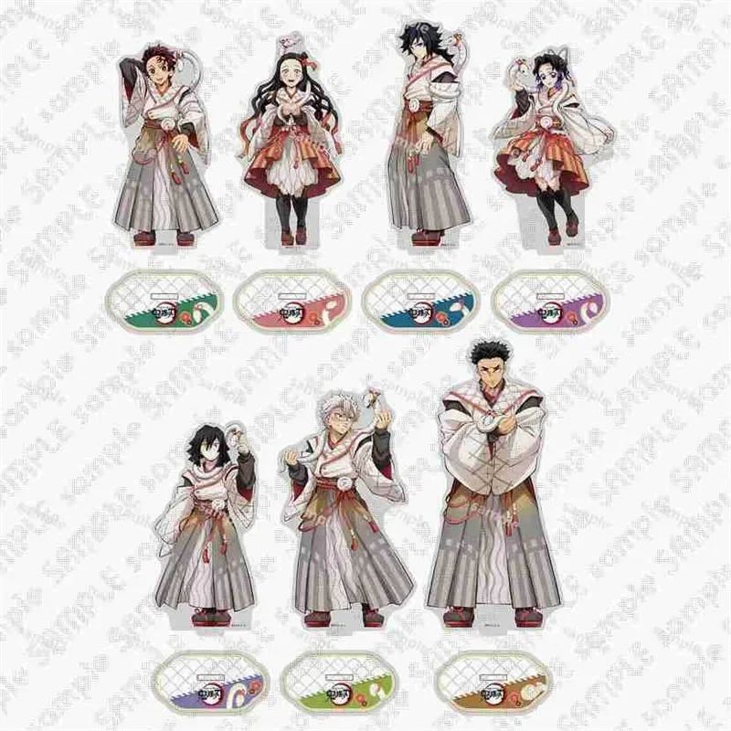 

JX TOY 7styles Demon Slayer Zodiac Year 2025 Snake Year Acrylic Stand Sanemi Figurine Obanai Doll Nezuko Statue Gyomei Minitoy