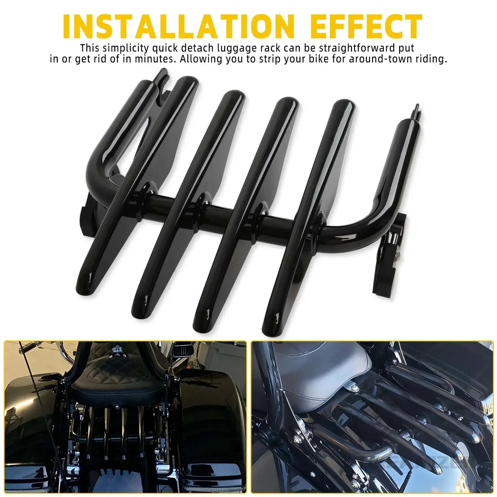 Motorcycle Detachable Backrest Sissy Bar Luggage Rack For Harley Touring Road King Street Glide Road Glide CVO FLTRXS 2014-2023