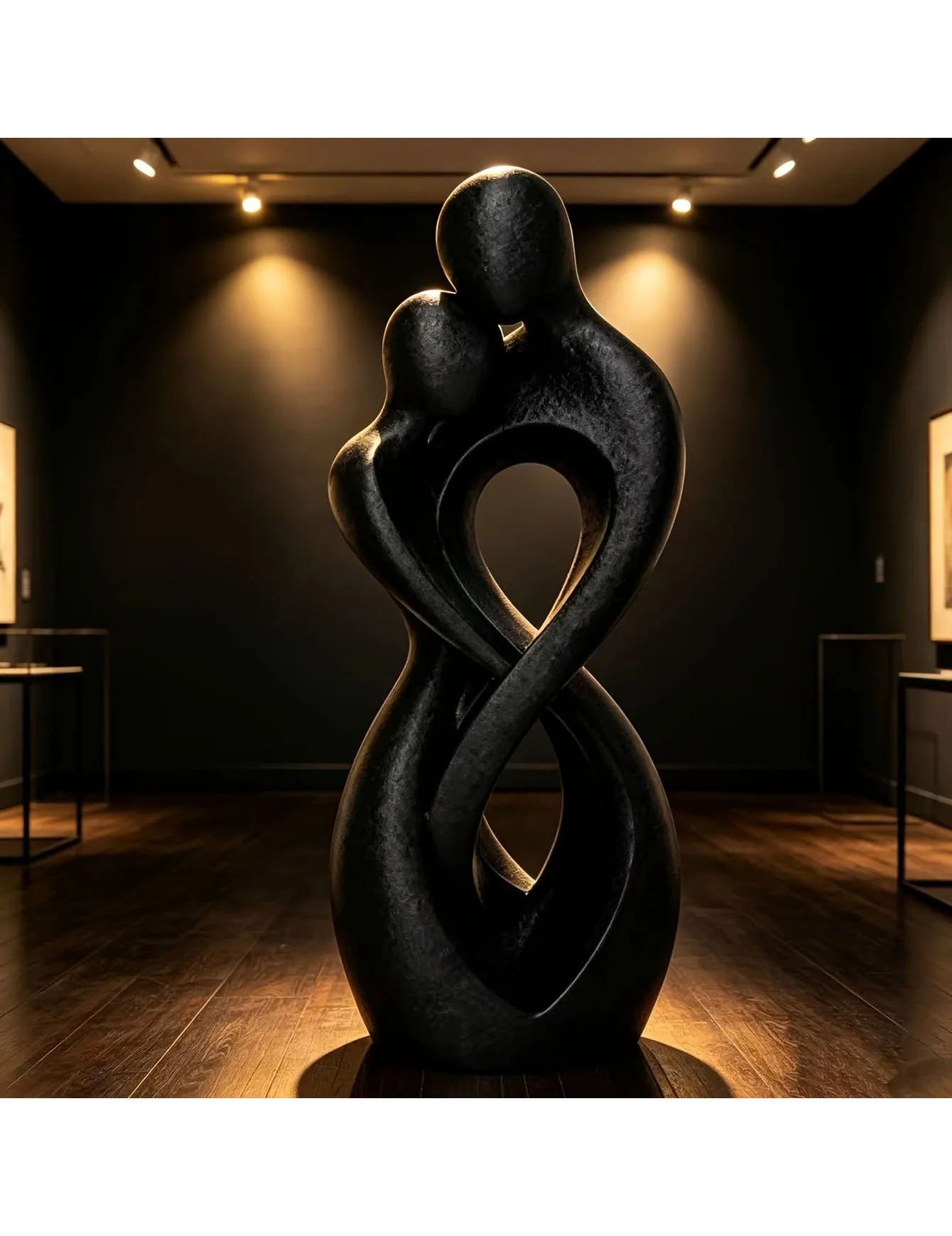 Eternal bond, abstract embrace, character statue, Nordic minimalist desktop decoration, niche couple creative gift