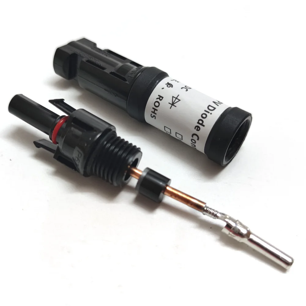 Solar Panel Cable Connector PV Compatible With MC4 For Solar PV System 3pcs 10A 15A 20A 30A Photovoltaic Diode Connector view 4