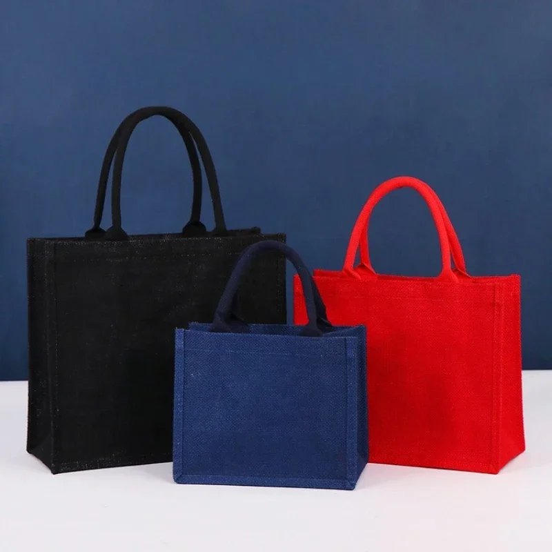 

Luxury Embroidered Gift Christmas Party Bags Burlap Tote Casual Lightweight Cloth Bag Wedding Letter Gifts for Bride Packaging