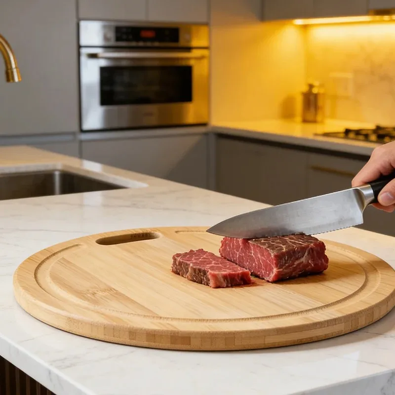 Cutting Board for Kitchen Natural Bamboo Chopping Board Thickened Board Double Sided Food Grade Fruit Meat Chopping Board view 6