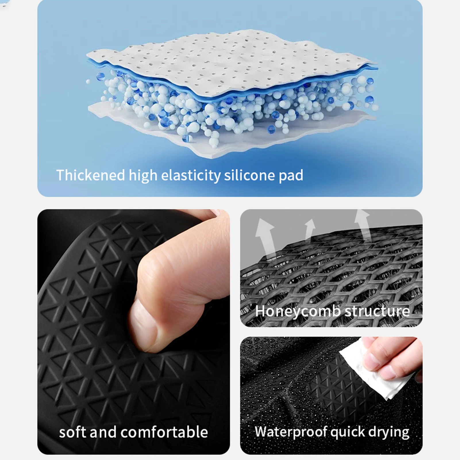 

Outdoor Cycling Saddle Soft Thickened Water Saddle For MTB Road Bike Durable Silicone Riding Seat Cushion Cycling Accessories