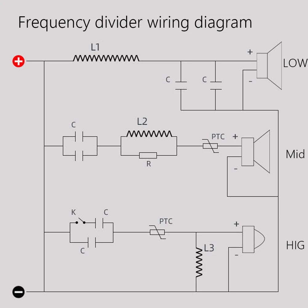 

250W Speaker Crossover Treble Medium Bass 3 Ways Audio HiFi Filter Circuit Board 5200Hz-5500Hz for Home Theater Speaker Upgrade