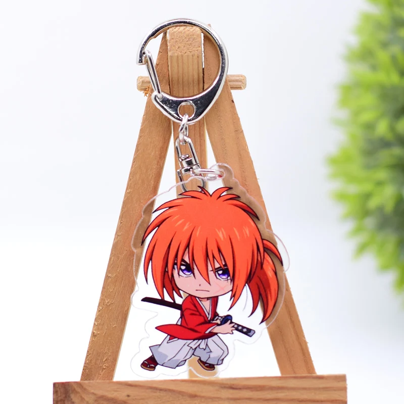 Брелок Battousai, прозрачный акриловый брелок для ключей, подвеска, аниме аксессуары