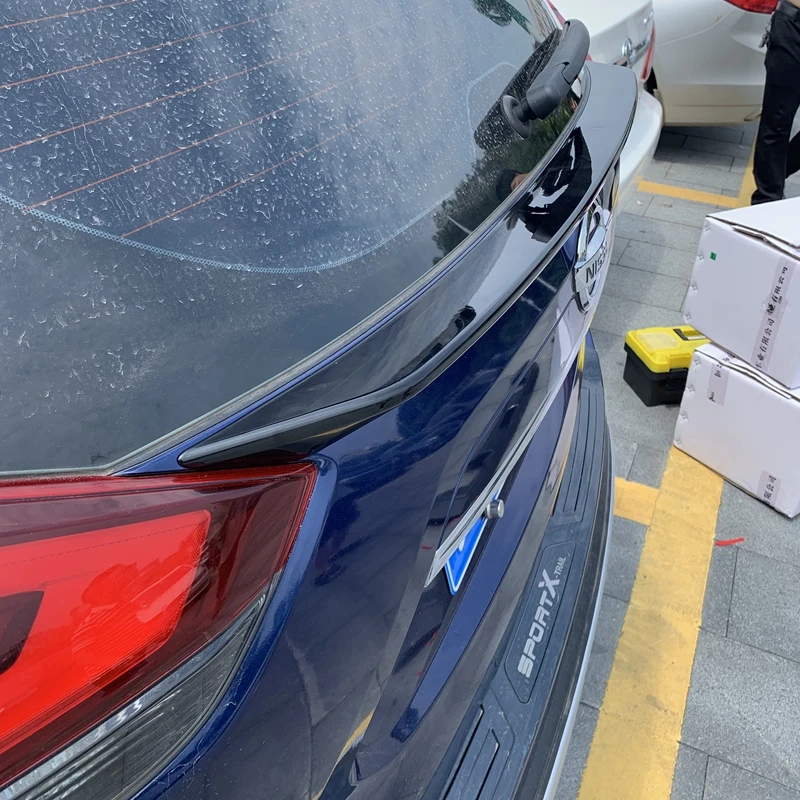 For Nissan Rogue X-trail 2014-2019 ABS Plastic Rear Roof Spoiler Trunk Boot Lip Wing