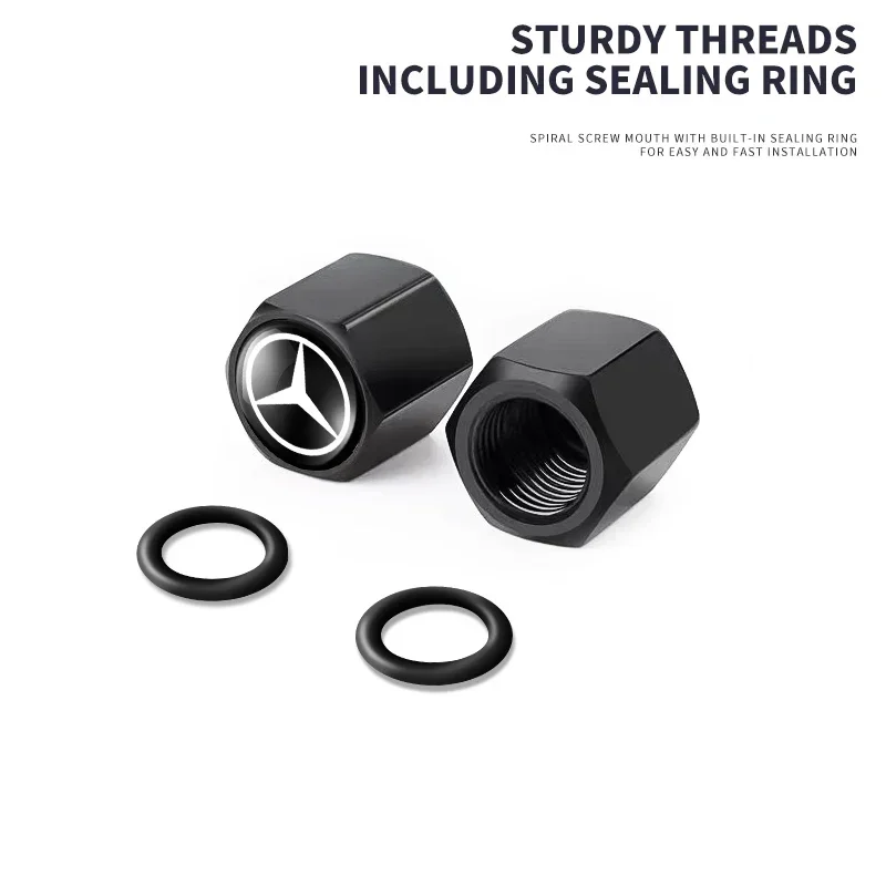 عجلة السيارة الإطارات صمام الهواء قبعات مع المفاتيح لمرسيدس بنز A180 A200 W205 E63 AMG 2014 2015 W166 W246 W242 W176 W212