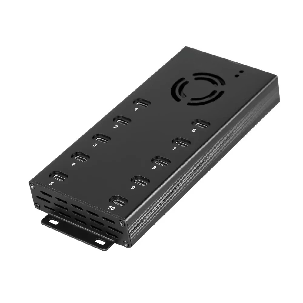 

A-400C 10-портовая док-станция-концентратор USB C для телефонов Станция быстрой зарядки USB C 2A Концентраторы типа C