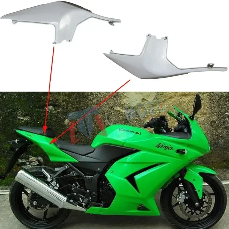 For Kawasaki Ninja 250R EX250 ZX250 2008-2012 Motorcycle Accessories Unpainted Rear Tail Side Cover ABS Injection Fairing