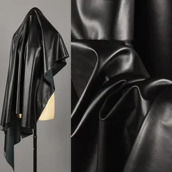 Suede Leather Fabric Black Elastic Smooth Jacket Clothing Fabric Wholesale Cloth Diy Apaprel Sewing Fabric PU Material