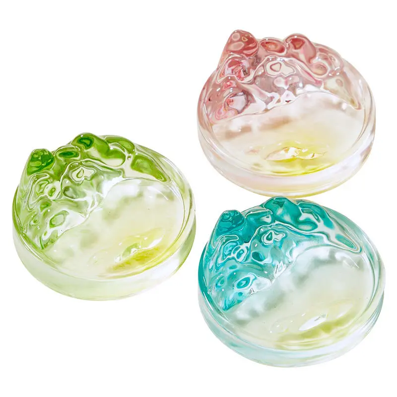 Glazed Glass Ink Dish Gradient Inkstone Brush Rest Chinese Calligraphy Painting Ink Plate Four Treasures of the Study view 5
