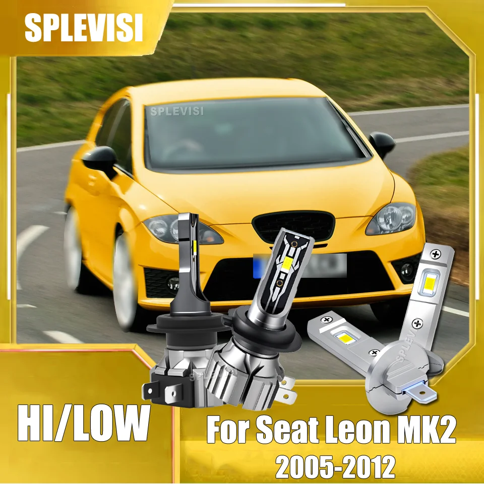 

Waterproof and dustproof Longevity H1 H7 LED Headlights High Low Beam For Seat Leon MK2 2005 2006 2007 2008 2009 2010 2011 2012