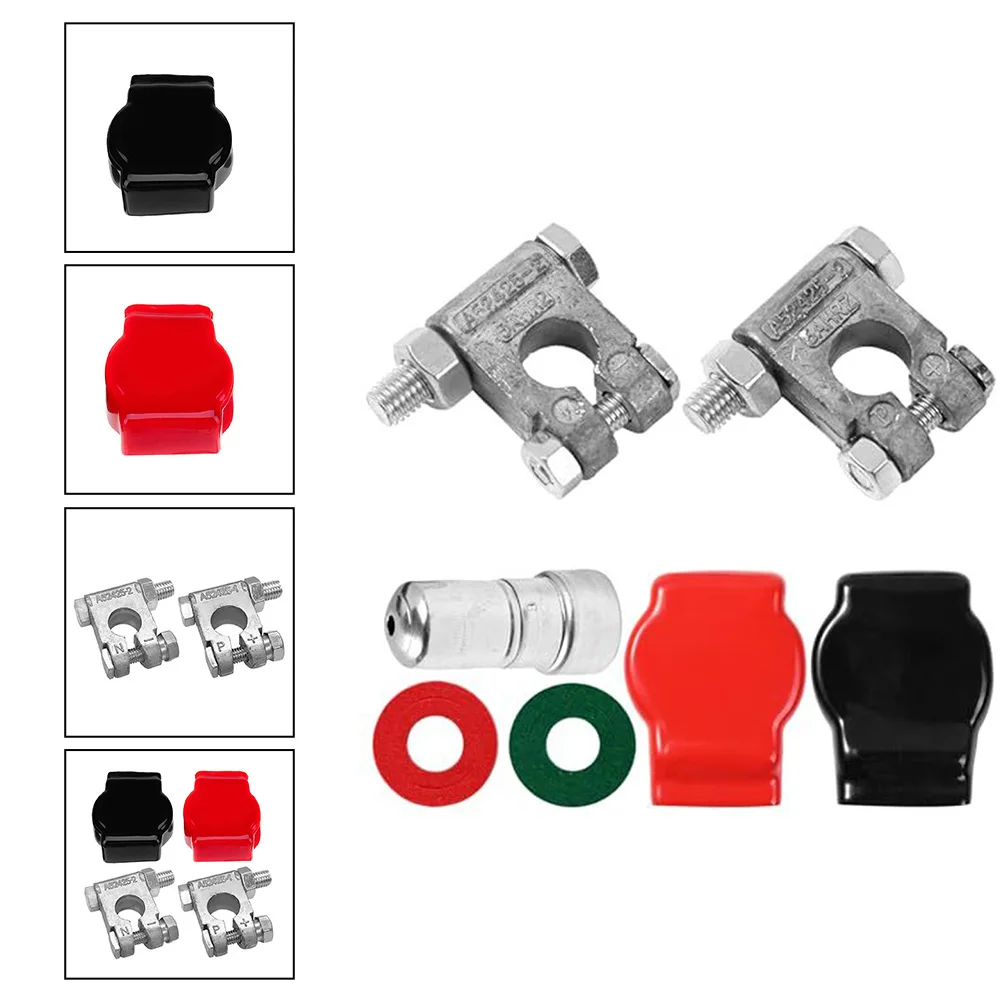 Essentiële batterijconnectorset met beschermende elementen en schoonmaakhulpmiddel, geschikt voor alle voertuigtypes