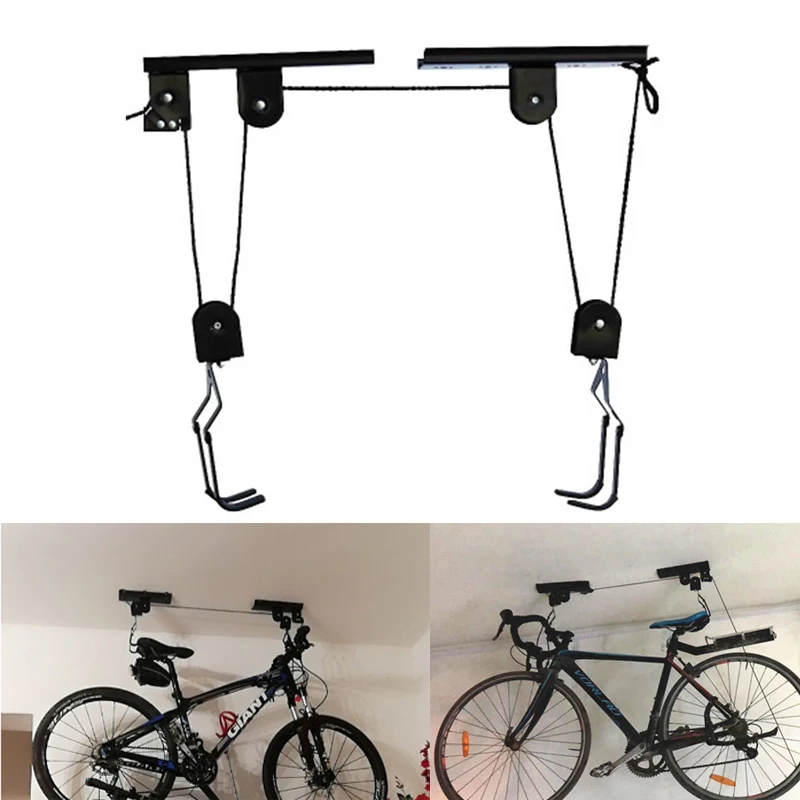 

Kayak/Mountain Bike Wall Hook Frame Rack Garage Wall Hanger Storage Easily Hang Adjustable Trailer Frame Bicycle Pulley Hanger