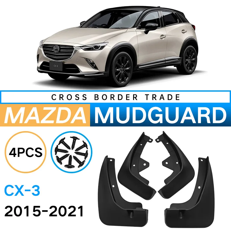 

Car Mud Flaps Splash Guards Fender Mudguard for Mazda CX-3 2015-2021 No Drilling Easy Installation Auto Accessories