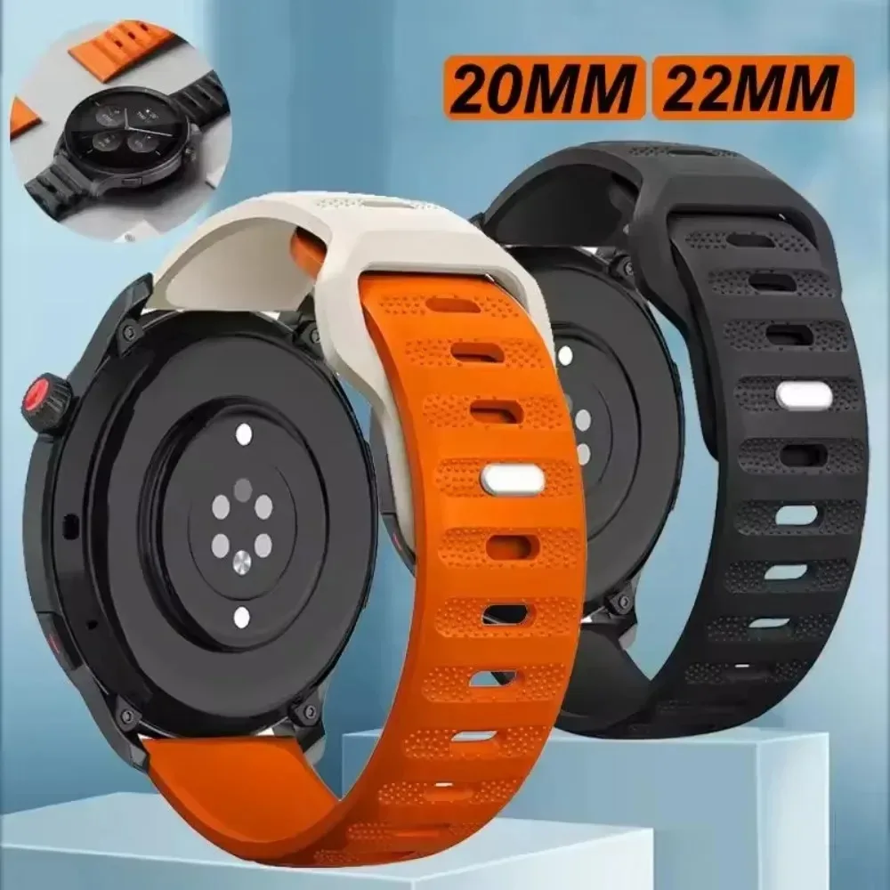 Pulseira esportiva de silicone macio, 20mm 22mm para garmin forerunner 970 570 965 955 265 255 165 55 pulseira para garmin venu 3 2/active 5 6