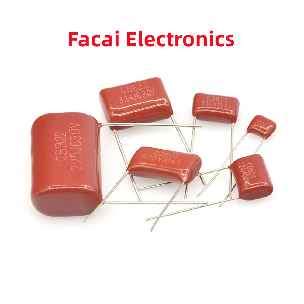 5pcs/lot CBB22 100nF 630V 104J630V 630V104J P15 Metallized Polypropylene Film Capacitor P=15mm 0.1UF 100NF 630V