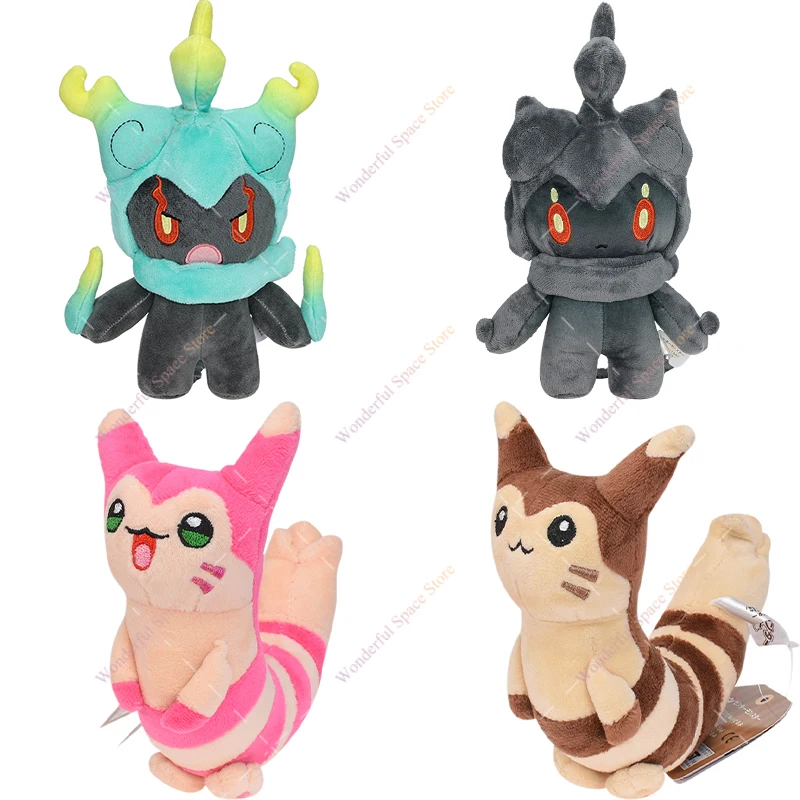 Cute Cartoon Plush Marshadow Furret Gyarados Plusle Minun Anime Soft Stuffed Animal Collection Dolls Toys Fans Birthday Gifts