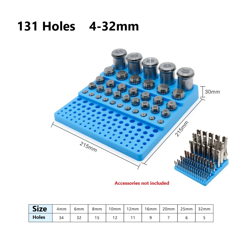 Clutter-Free Workspace 215*215*30mm CNC Milling Cutter Storage CNC Milling Cutter Organizer Tool Heavy Tools Box