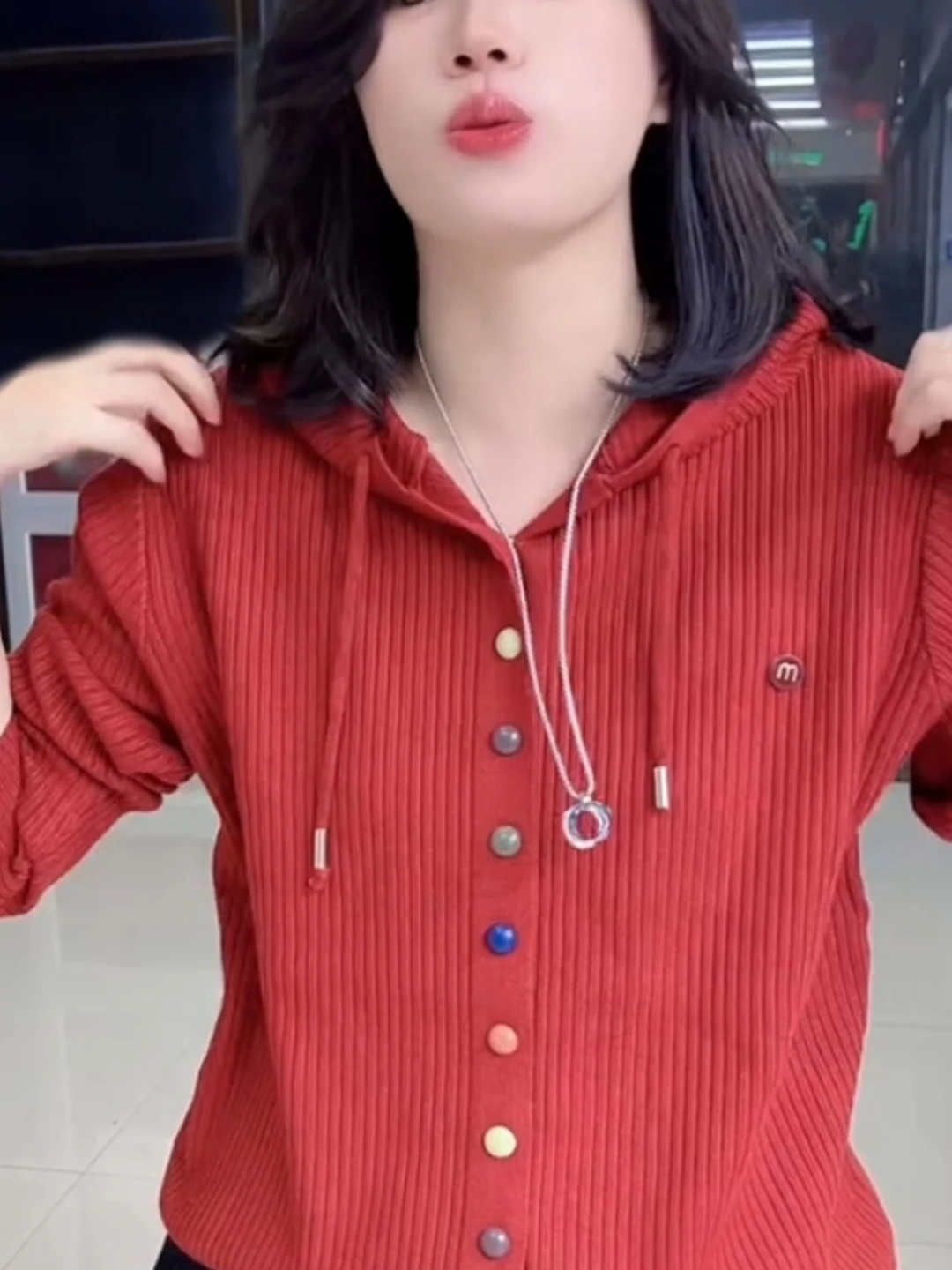 Loose Long Sleeve Knitted Cardigan Women's Spring Autumn New Style  Button Casual Korean Style Sweater Top