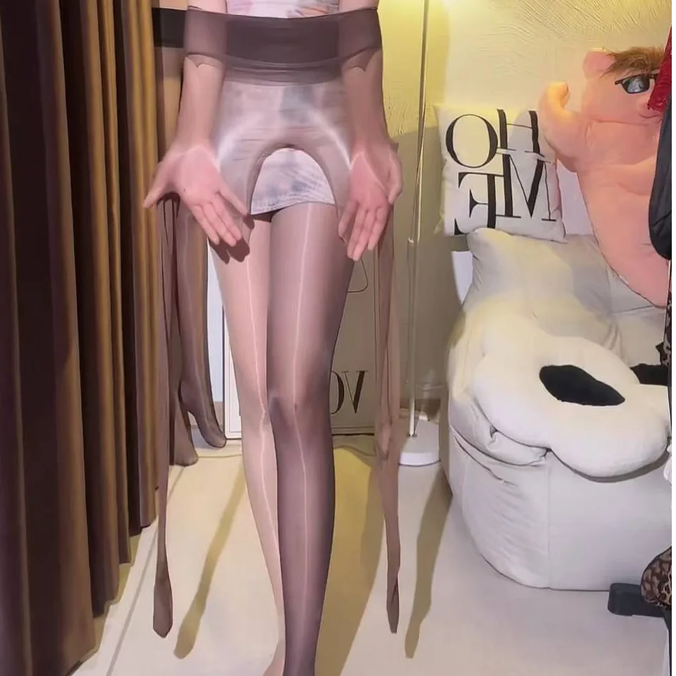 Calcetines Aurora ultrafinos de cintura alta 0D, sensación desnuda, mallas de nailon brillantes sin costuras que absorben el sudor, calcetines a media pantorrilla para mujer