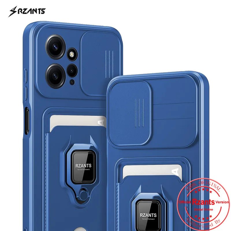 Rzants For Xiaomi Redmi Note 12 4G Cover Case [Bison] Push-pull Magnetic Card Phone Case