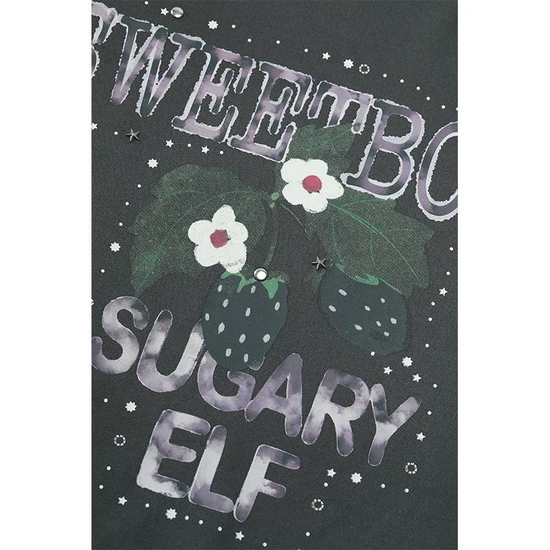 ELFSACK 2025 Autumn New Arrivals Loose Zippered Embroidered Long Sleeve Cardigan Hoodie Women Sports Casual Hoodies