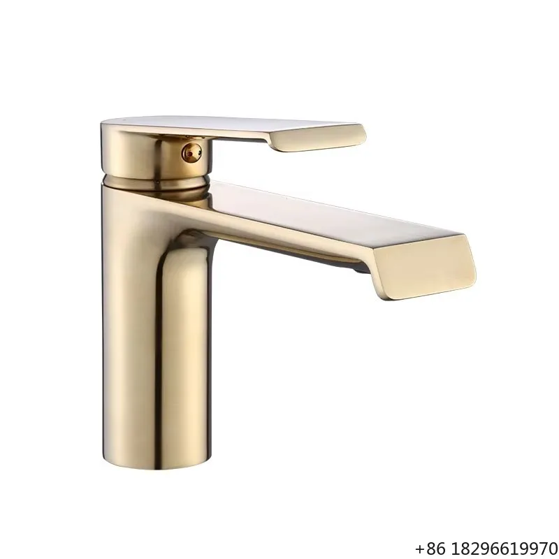 

2025 Luxury Brass Single-Hole Deck-Mounted Basin Faucet Waterfall Vanity Tap for Hotel