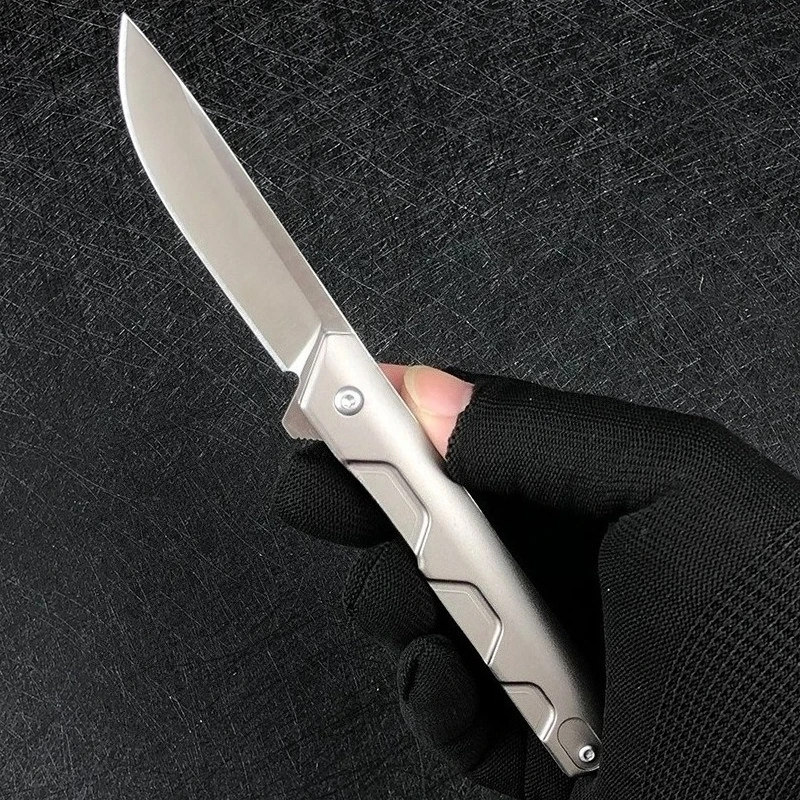 FERRUM المحمولة البرية بقاء الصيد القتالية EDC سكين D2 شفرة التخييم في الهواء الطلق سكين للفرد مقبض ألمونيوم سكينة فاكهة