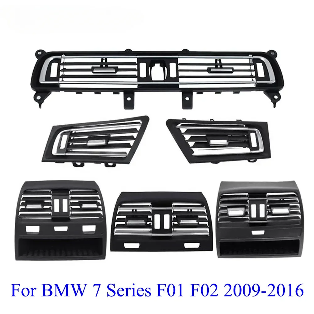

Chrome Front Center Left/Right Air Vent Grille Outlet Cover Middle Rear AC Vent Panel For BMW 7 Series F01 F02 730 735 745 750