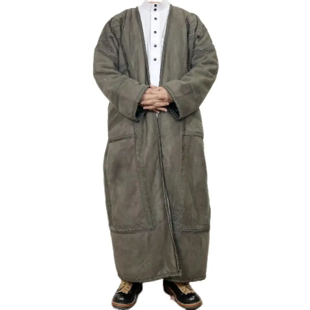 

Men's Traditional Arabian Thobe Jubba Modest Long Robe Dishdasha Islamic Muslim Saudi Morocco Clothing for Eid Prayer Daily Wear