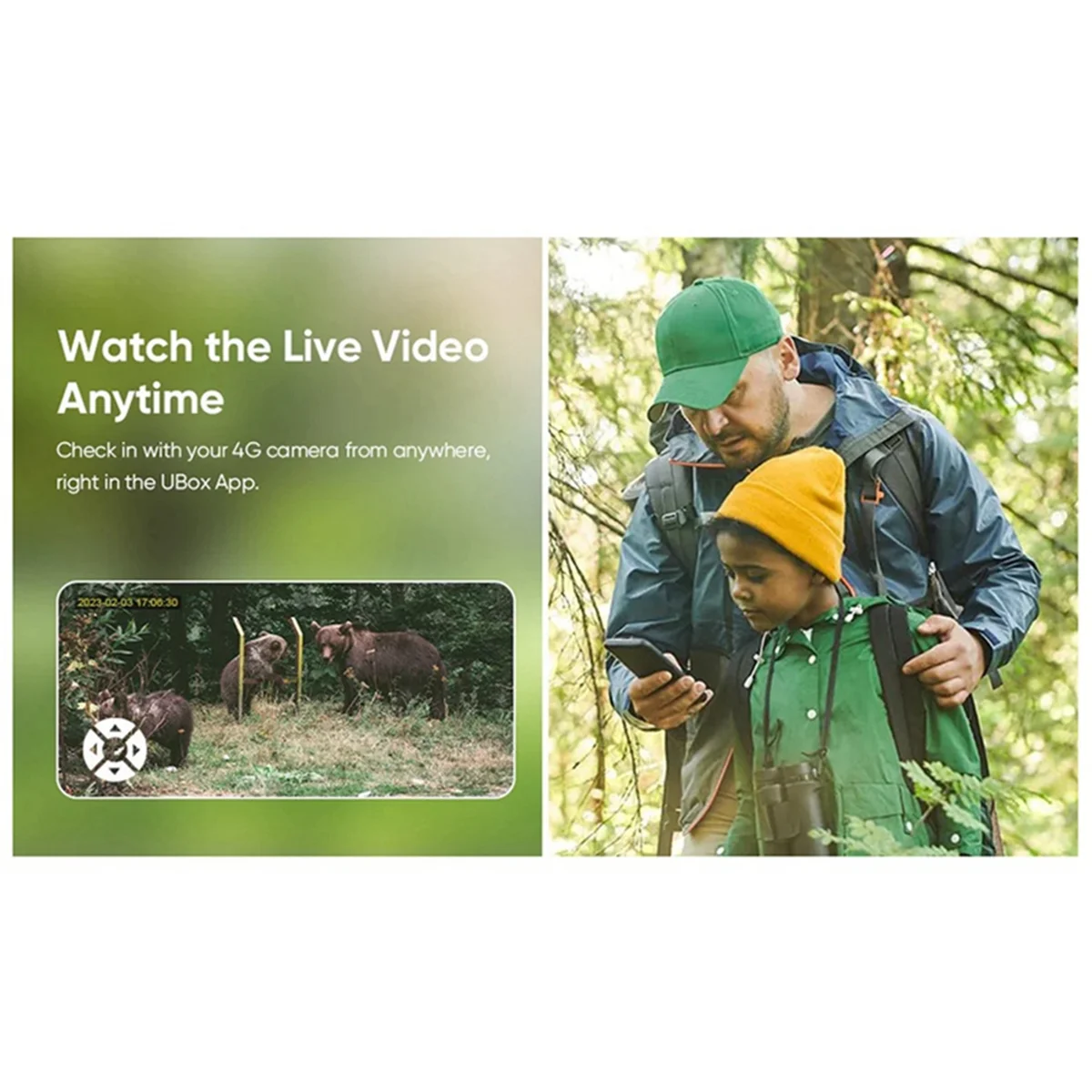 Efficient 4MP 4G Solar Security Camera 2-Way Talk Waterproof Wildlife Camera(A)