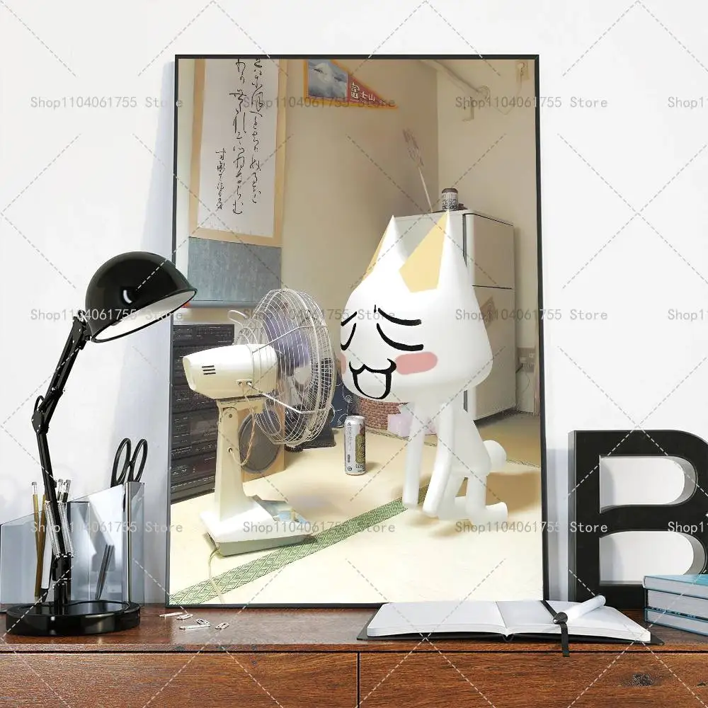 Inoue Toro CUTE Cat Hot Classic Poster Selbstklebender Kunst-Aufkleber aus wasserfestem Papier für Café, Bar, Zimmer, Wanddekoration – Detail 11