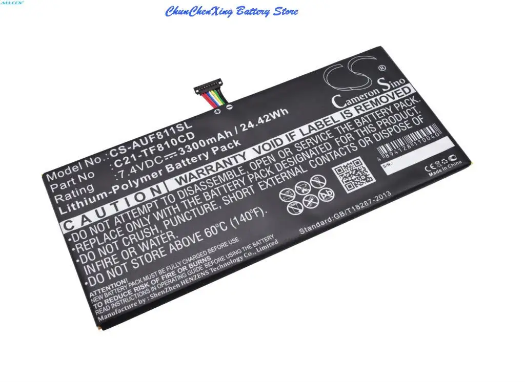 Cameron Sino 3300mAh Battery 0B200-00090000, 0B200-00100100, C21-TF810CD for Asus VivoTab TF810CD