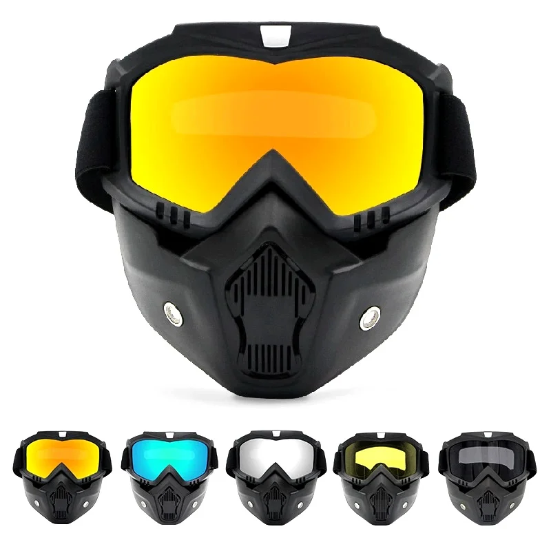 Dustproof Motocross Glasses Adjustable Motorcycle Goggles Breathable Full Face Protective Motorbike Dirt Bike Off-road Mask