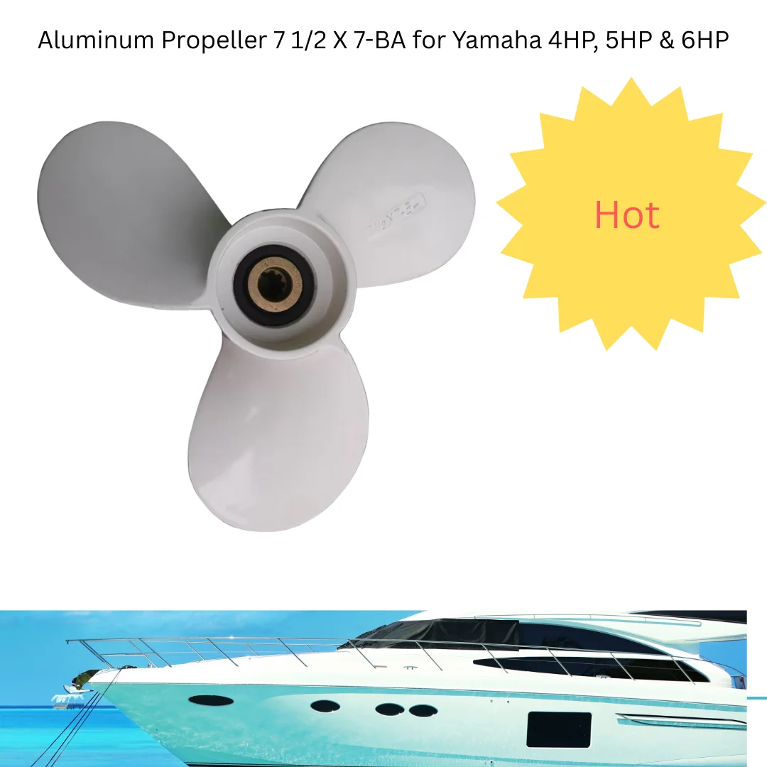 Wholesale Aluminum Propeller 7 1/2 X 7-BA for Yamaha 4HP, 5HP & 6HP Outboard Motor