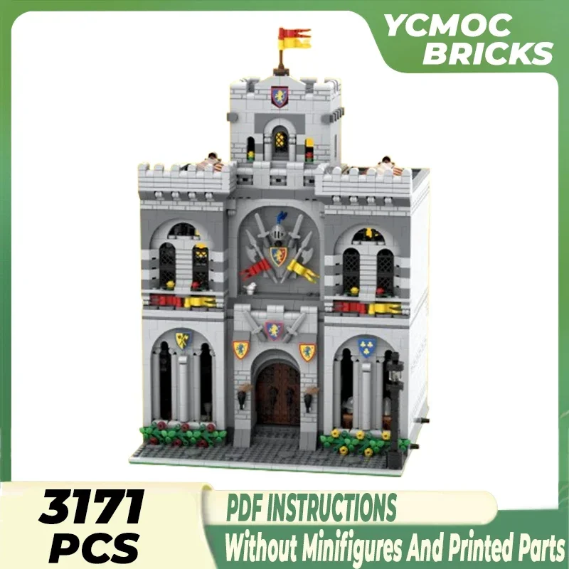 Medieval Model Moc Building Bricks Lion Warrior’s Castle Reform Technology Modular Blocks Gifts Christmas Toys DIY Sets Assembly