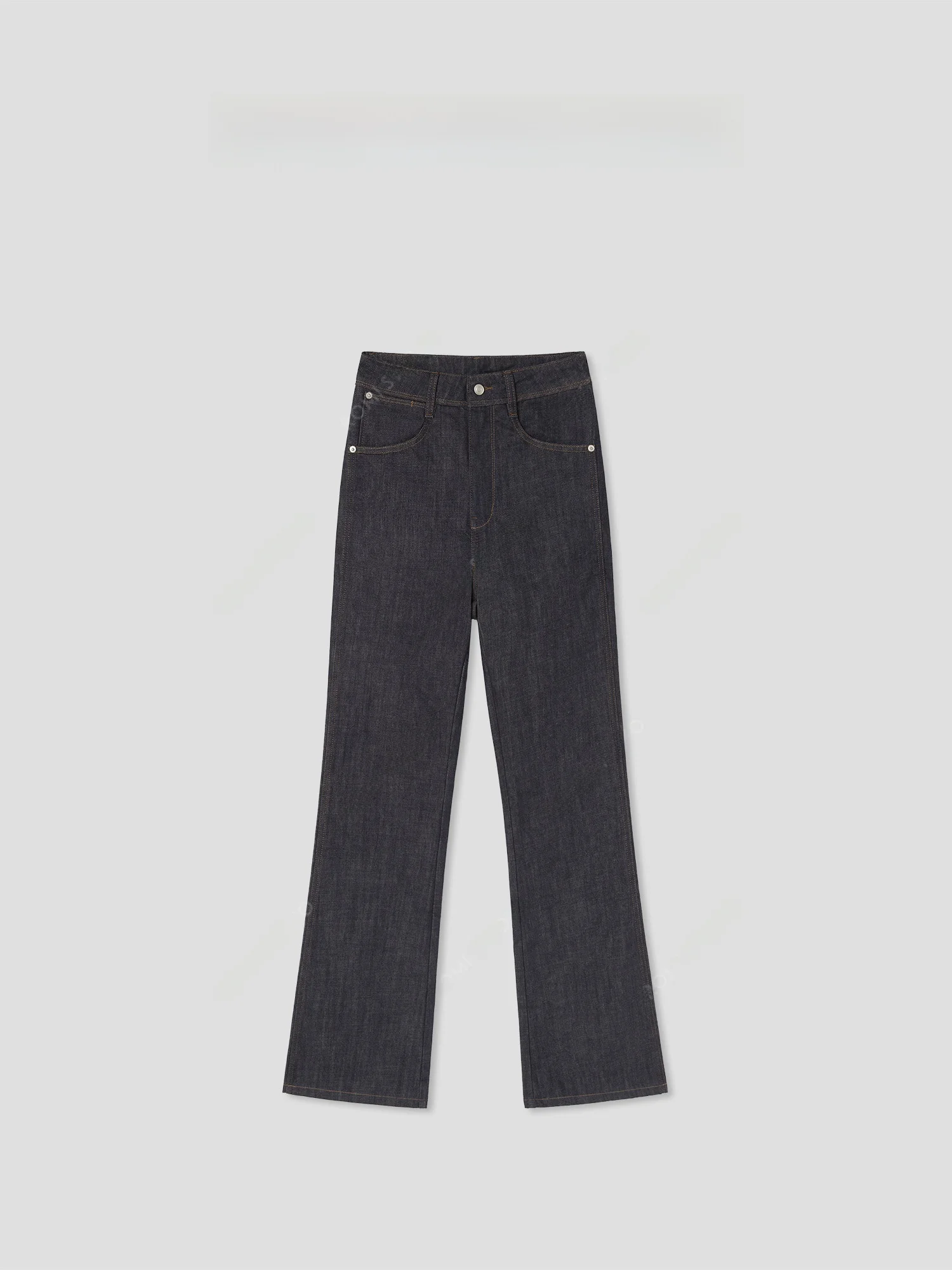 

Romi Studio Vintage Denim Flared Jeans High Waist Cotton Ladies Casual Wide Leg Pants Standard Fit Micro Stretch Deep Color
