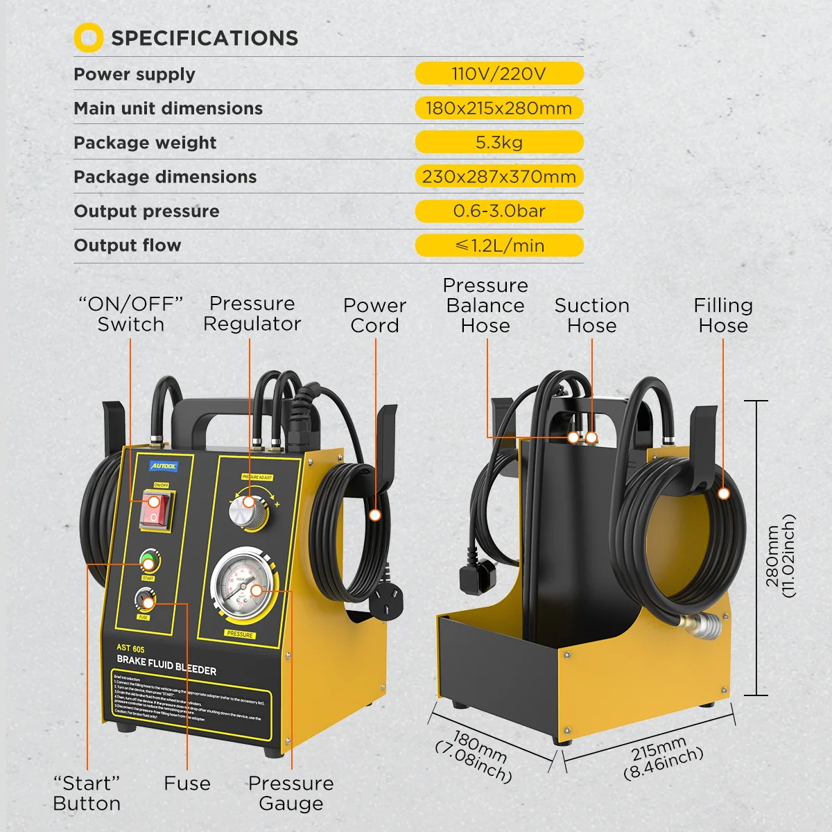 Automotive Car Fast Brake Extractor Brake Oil Exchanger Tool Brake Fluid Bleeder Four Pumps