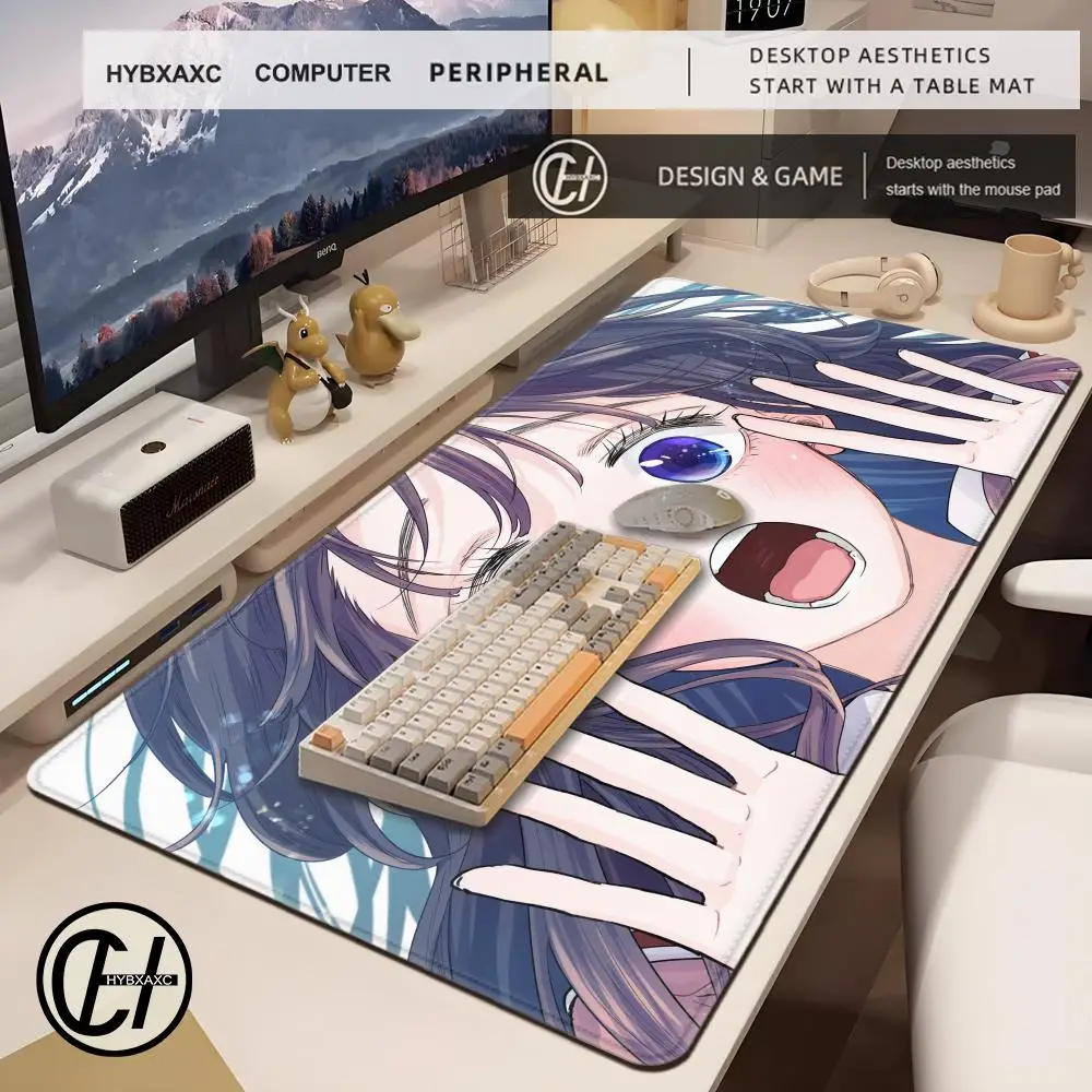New Anime The Fragrant Flower Blooms with Dignity Mouse Pad Cute Kawaii Girl Kaoruko Waguri Desk Mat Print HYBXAXC Keyboard Mat
