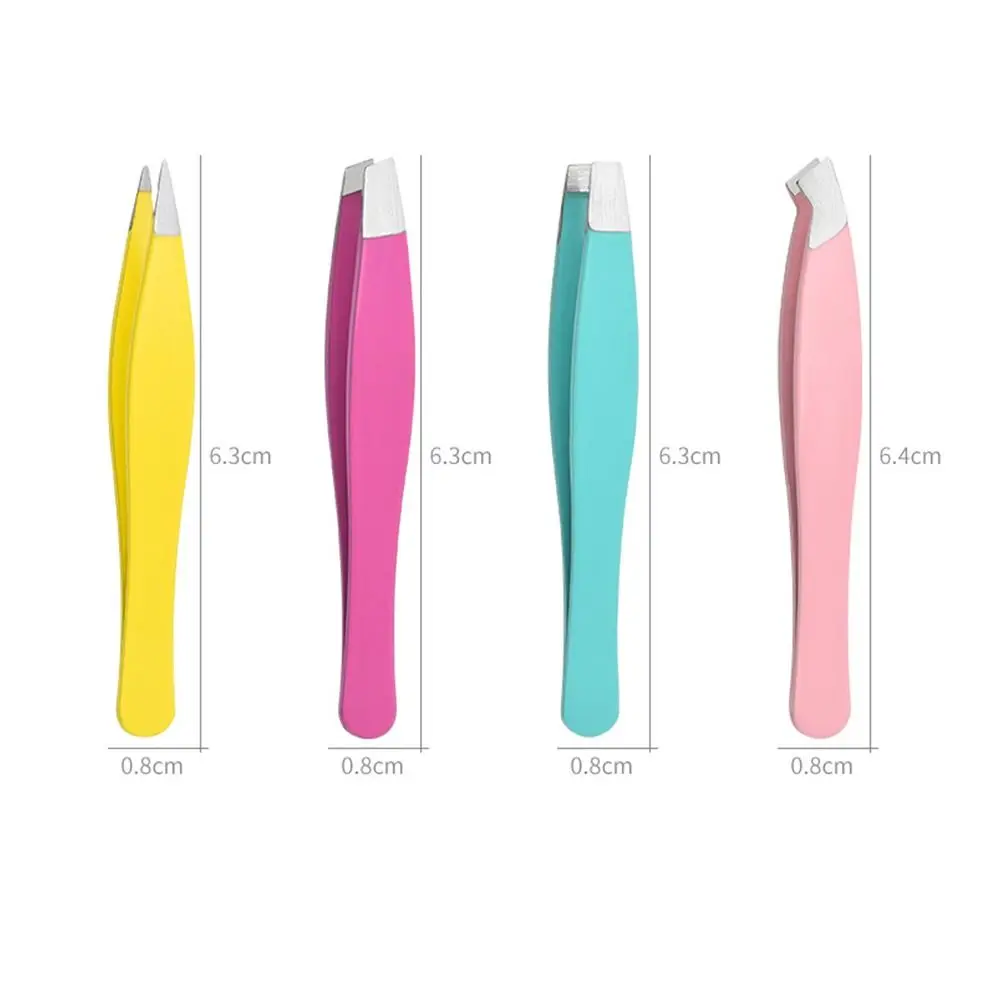 헤어 및 수염 제거용 눈썹 핀셋 속눈썹 연장용 트리밍 도구 컬러풀한 스테인리스 스틸