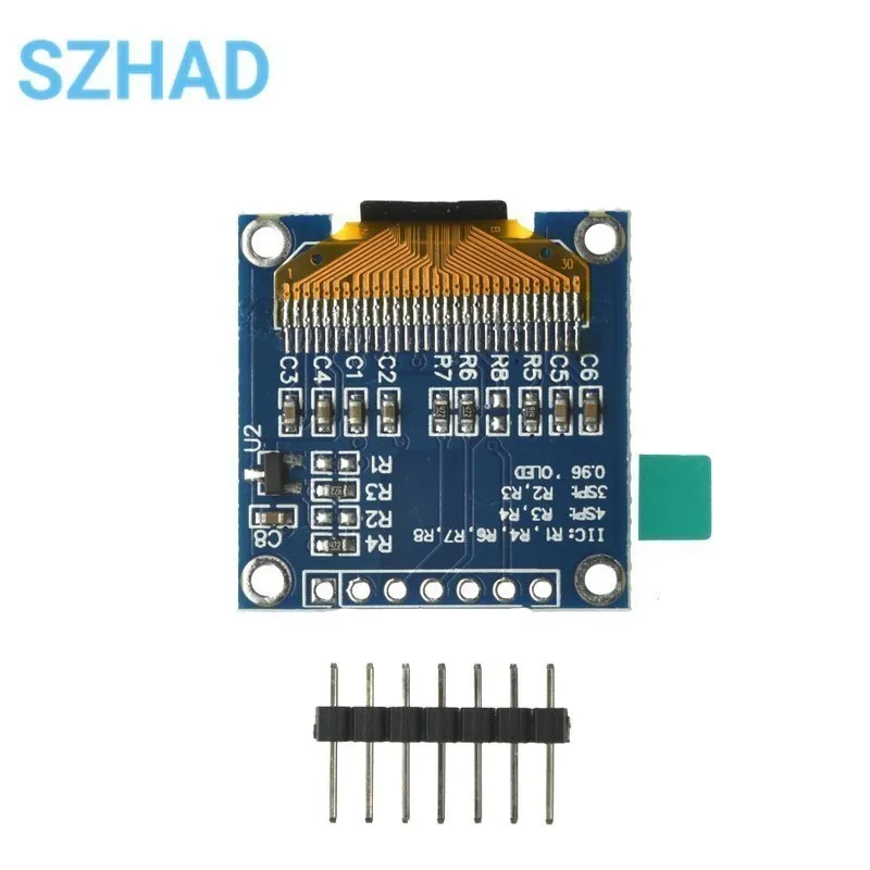 0.96 Inch IIC SPI Serial 7Pin White/Blue/Yellow Blue/Yellow OLED Display Module SSD1306 12864 LCD Screen Board  for Arduino