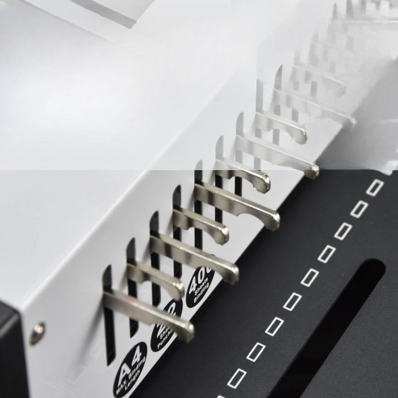 Electric hole punching machine 21 hole comb type rubber ring binding machine 10 hole clip contract tender multi-function