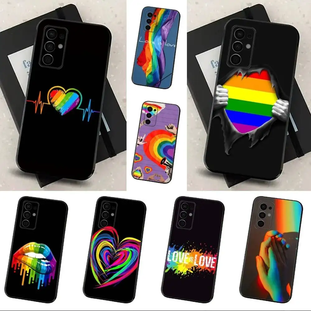 

G-Gay P-Pride Flag For Samsung Galaxy A73,31,32,72,41,53,52,71,22,5G,Note,J7,8,9 Soft Black Silicone Phone Case