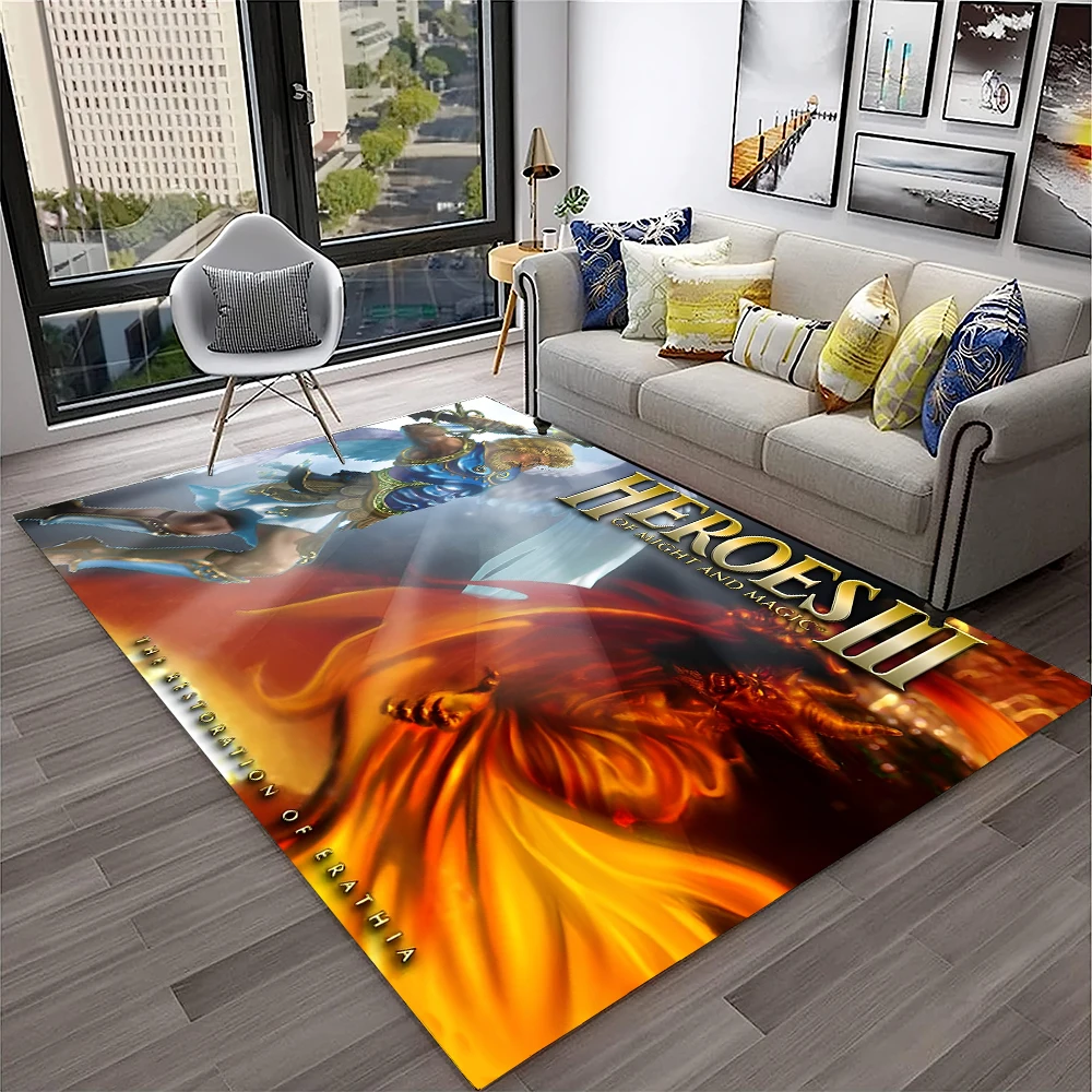 

Retro Game Heroes of Might and Magic Carpet Rug for Home Living Room Bedroom Sofa Doormat Decor,kids Area Rug Non-slip Floor Mat