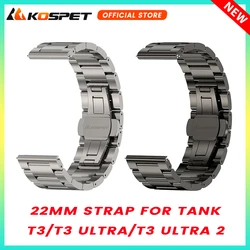 22MM Stainless Steel Metal Strap For KOSPET TANK T3 Ultra TANK T3 Ultra 2 TANK T3 Smart Watch Bracelet