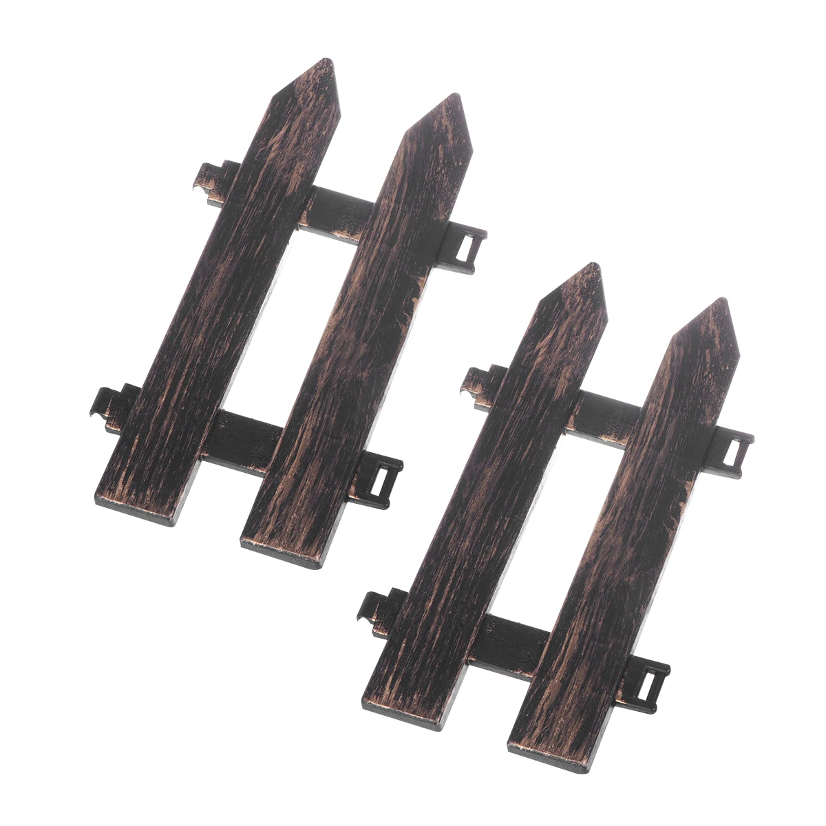 

8pcs Sharp Corner Fence Picket Edging Garden Border Barrier for Mini Succulents Plastic Miniature Fence Christmas Decoration