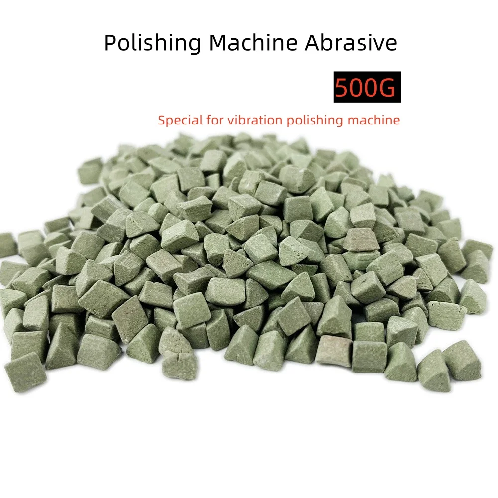 500g Jewelry Polishing Material Ceramic Stone Polishing Tumbling Media Vibration Tumbler Machine Use Corundum Triangle Abrasive